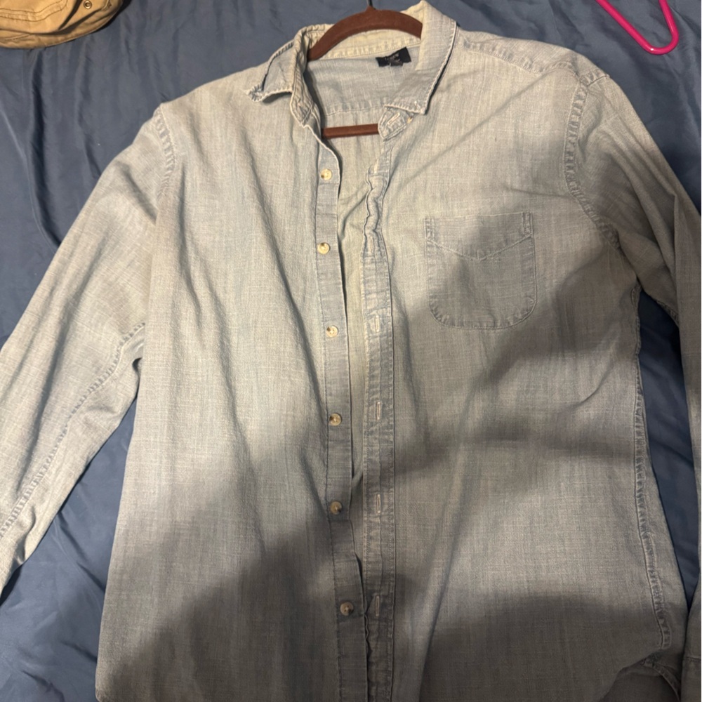 J. Crew Light Blue Chambray Button-Up Shirt